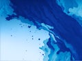 Abstract watercolor paint background by gradient deep blue color with liquid fluid grunge texture for background Royalty Free Stock Photo
