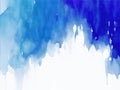 Abstract watercolor paint background by gradient deep blue color with liquid fluid grunge texture for background Royalty Free Stock Photo