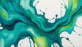 Abstract watercolor paint background by teal color blue and green with liquid fluid texture for background Royalty Free Stock Photo