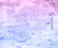 Purple and blue watercolor paint background, lettering scrapbook sketch. Royalty Free Stock Photo