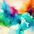 Abstract Watercolor Paint Texture Imitation