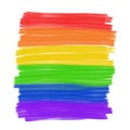 Abstract watercolor painting background. Lgbt flag brush color.