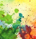Abstract watercolor painting blot Royalty Free Stock Photo