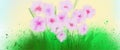 Abstract Watercolor Painting Flower Field Background Illustration Royalty Free Stock Photo