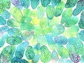 Abstract watercolor pattern. Blue, yellow and green shades painted with a wet brush on paper. Handmade. Wallpaper for design Royalty Free Stock Photo