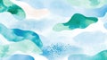 Abstract watercolor pattern featuring flowing forms in green and blue tones over a light backdrop, ideal for Royalty Free Stock Photo