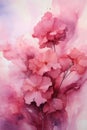 Abstract watercolor pink background, flowers, vertical background. AI generative Royalty Free Stock Photo
