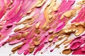 abstract watercolor pink gold brush strokes Royalty Free Stock Photo