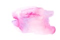 Abstract watercolor pink stain