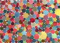 Abstract watercolor polka dots/circles multicolored pattern Royalty Free Stock Photo