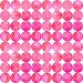 Abstract watercolor seamless pattern background with colorful pink red circles on white Royalty Free Stock Photo