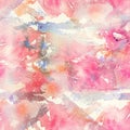 Abstract watercolor seamless pattern with splatter spots, drops and splashes Royalty Free Stock Photo