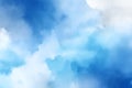 Abstract Watercolor Sky Background Blue White Soft Clouds Royalty Free Stock Photo