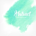 Abstract watercolor smear, turquoise color. Creative realistic background with place for text.