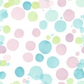 Abstract watercolor soap bubbles seamless background, pastel colors and white Royalty Free Stock Photo