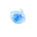 Abstract watercolor splash banner. Watercolor drop. Blue color