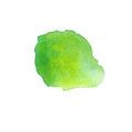 Abstract watercolor splash banner. Watercolor drop. Lime green shades