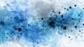 Abstract Watercolor Splash Texture With Blue Gradients And Black Splatters Royalty Free Stock Photo