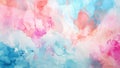 Abstract Watercolor Splashes Coral Pink and Aqua Blue Bliss