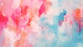 Abstract Watercolor Splashes Coral Pink and Aqua Blue Bliss