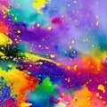 946 Abstract Watercolor Splashes: A vibrant and dynamic background featuring abstract watercolor splashes in bold and energetic