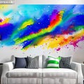 946 Abstract Watercolor Splashes: A vibrant and dynamic background featuring abstract watercolor splashes in bold and energetic