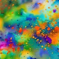 483 Abstract Watercolor Splatters: An artistic and expressive background featuring abstract watercolor splatters in vibrant and