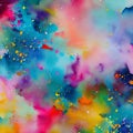 683 Abstract Watercolor Splatters: An artistic and expressive background featuring abstract watercolor splatters in vibrant and Royalty Free Stock Photo