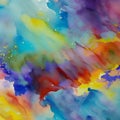 743 Abstract Watercolor Stains: An artistic and expressive background featuring abstract watercolor stains in vibrant and blende