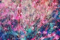 Abstract watercolor style illustration of pink and red field flowers Royalty Free Stock Photo