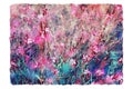 Abstract watercolor style illustration of pink and red field flowers Royalty Free Stock Photo