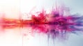 Abstract watercolor swirls, vibrant hues on white backdrop, artistic beauty. Royalty Free Stock Photo