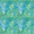 Abstract watercolor texture blurry spring green background seamless pattern