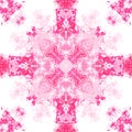 Abstract watercolor tile ornament. Splashes of pink color on a white background. Seamless checkered pattern. Royalty Free Stock Photo