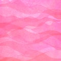 Abstract watercolor transparent light pink colored wave background