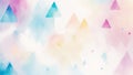 Abstract watercolor triangle rhombus gradient background. Colorful texture. blue, purple, yellow