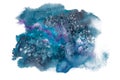 Abstract watercolor turquoise texture on white background design Royalty Free Stock Photo