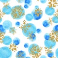 Abstract watercolor winter background. Royalty Free Stock Photo