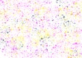 Abstract watercolors, colorful drops on white background .Drops of watercolor. Trendy Texture for add text message,pink and yellow