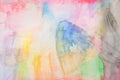 Abstract watercolour and colour pencil are paint on white drawing paper Royalty Free Stock Photo