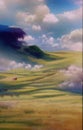 Serene landscape - abstract watercolor painting Royalty Free Stock Photo