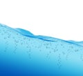 Abstract waterline background with white copy space