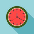 Abstract Watermelon Clock. Summer Time Concept