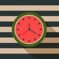 Abstract Watermelon Clock. Summer Time Concept