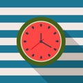 Abstract Watermelon Clock. Summer Time Concept