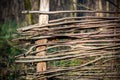 Abstract wattle wooden fence Royalty Free Stock Photo