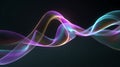 Abstract wave background design with colorful light trails for modern technology concept art Royalty Free Stock Photo