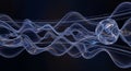 Abstract Wave Background, Energy Flow, Data Stream, Technology Royalty Free Stock Photo