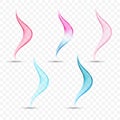 Abstract wave background.Set of pink and blue vector wave.Design element.