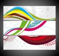 Abstract wave banners multi-colored